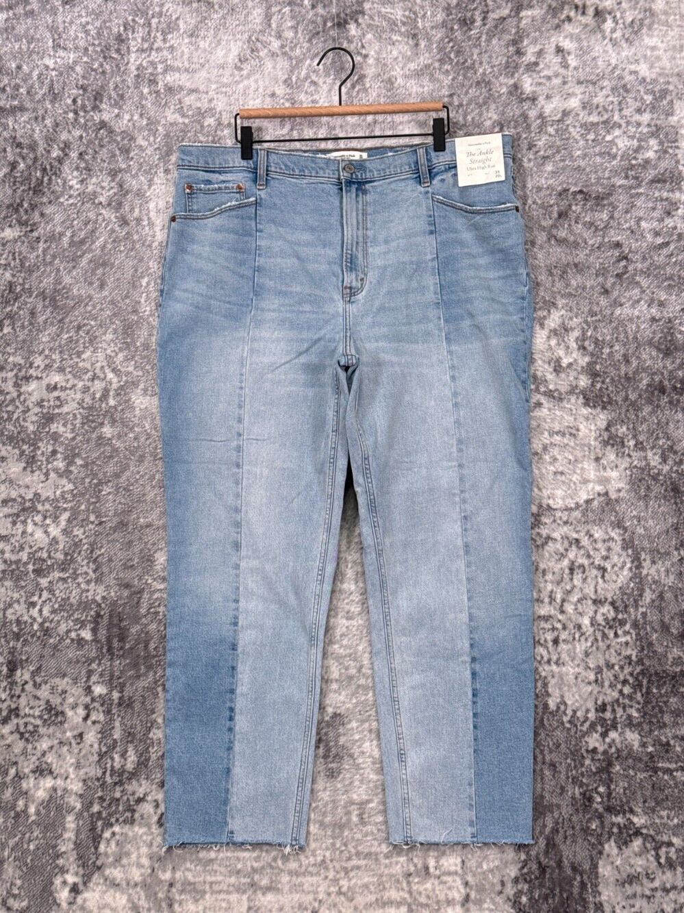 New Abercrombie & Fitch Jeans 35 / 20 Long Womens Ankle Straight High Rise Denim